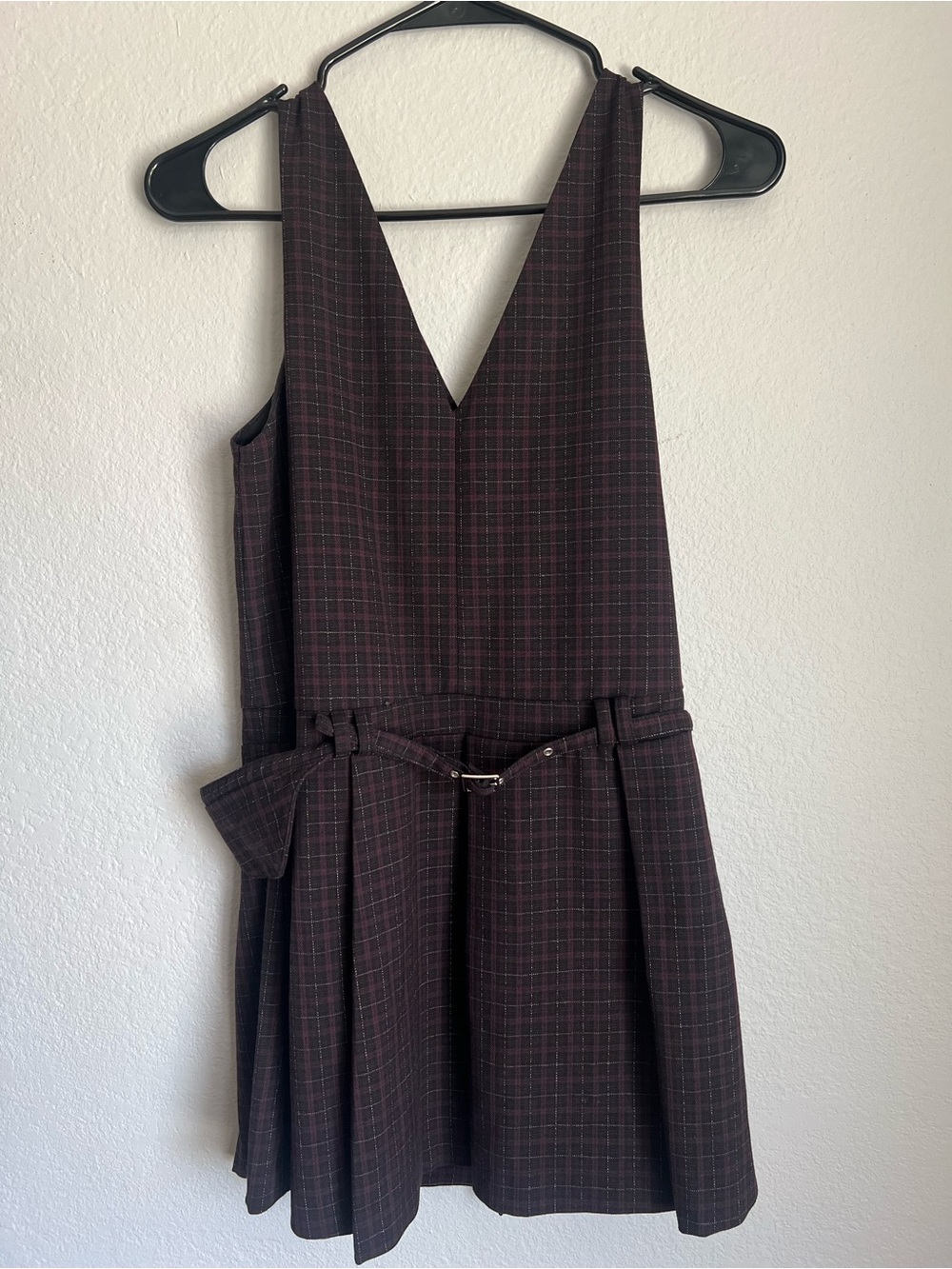 Zara Youth Plaid Pinafore, 12-13 years